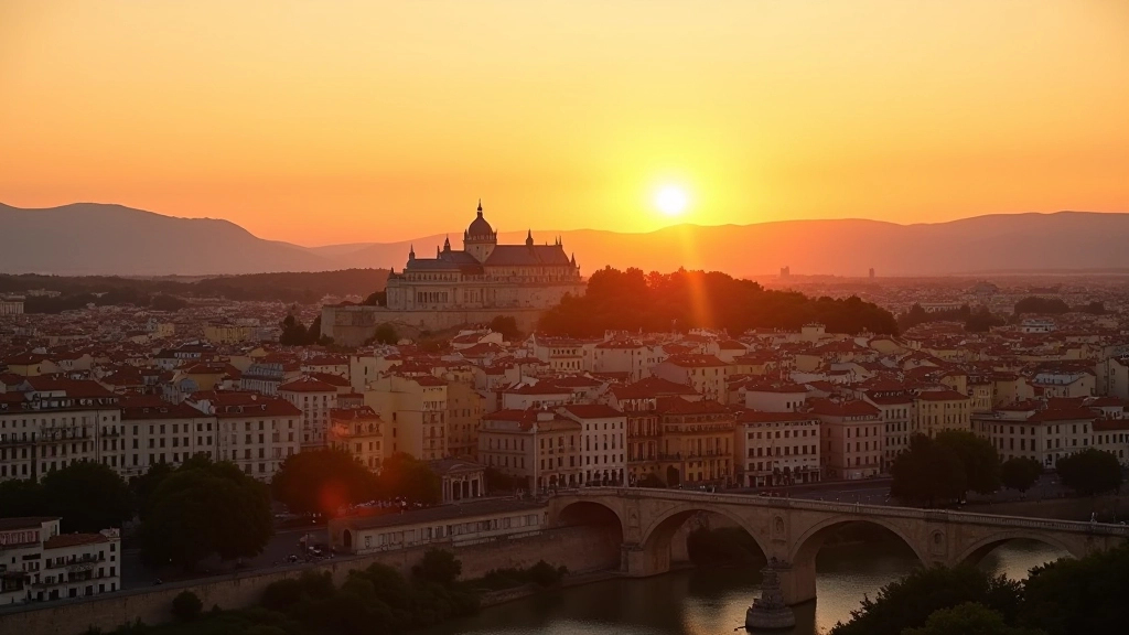 Vue aérienne d'Avignon avec ses remparts et son architecture historique