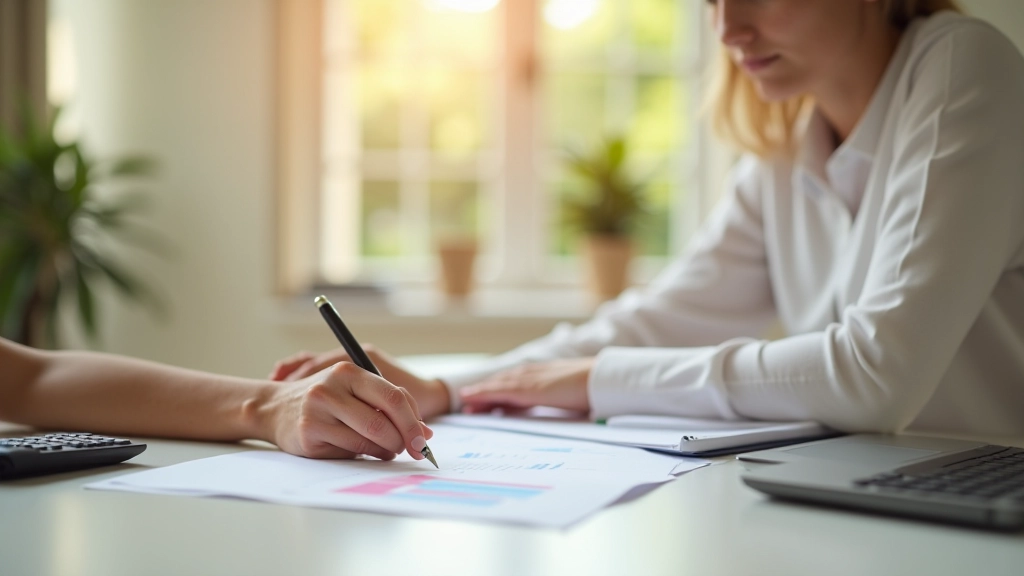 Environnement de travail montrant la planification financière personnalisée